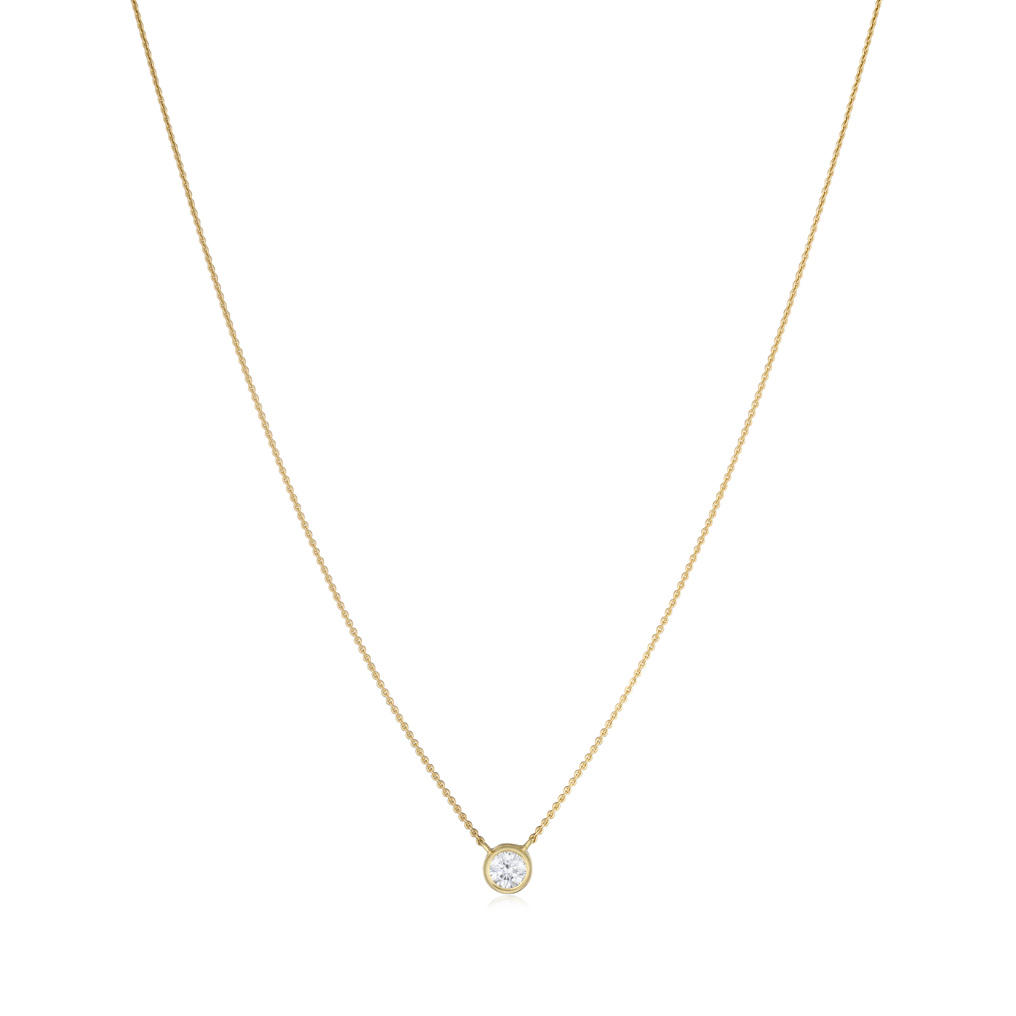 0.20ct Yellow Gold Spectacle Set Diamond Pendant