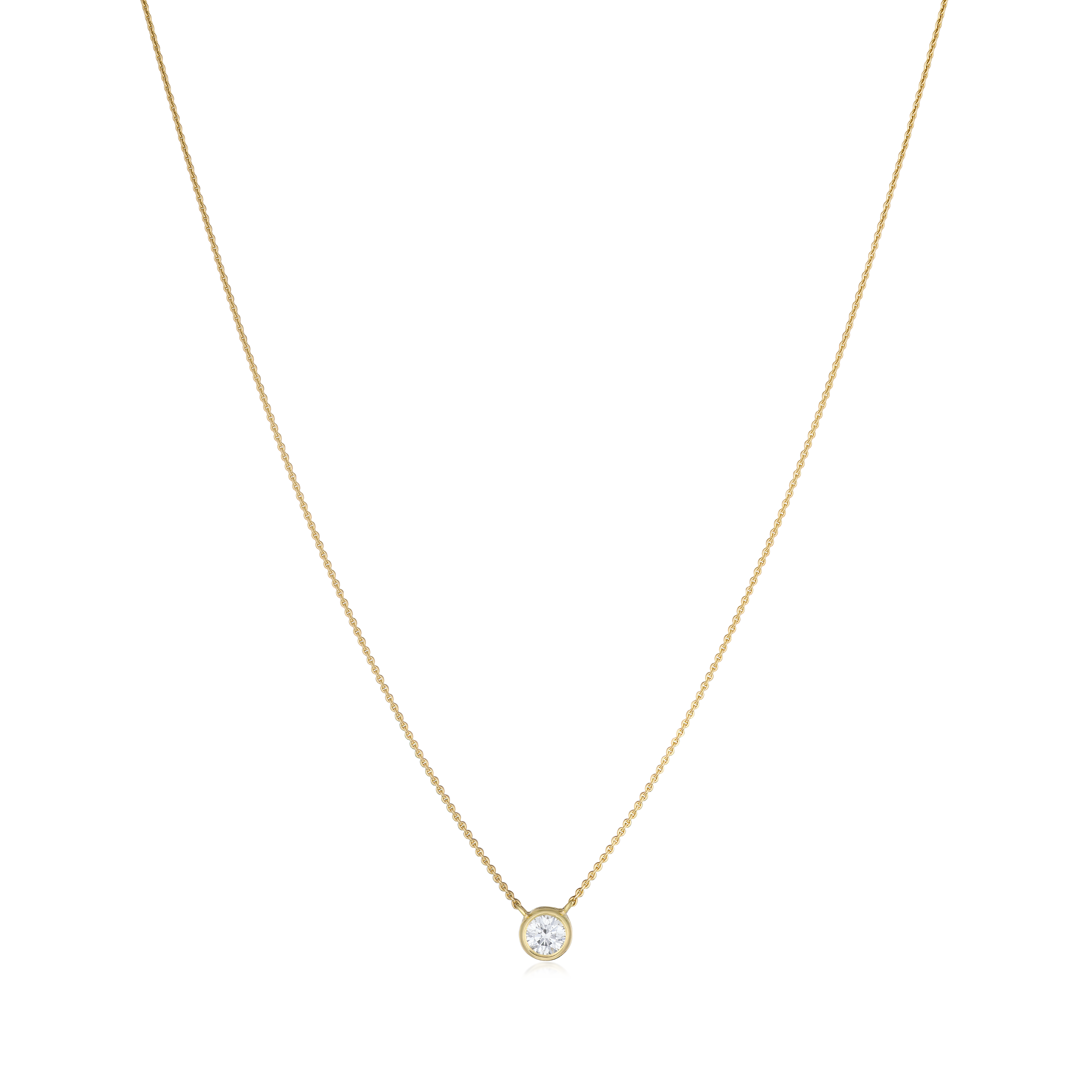 0.20ct Yellow Gold Spectacle Set Diamond Pendant