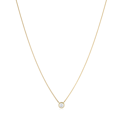 0.20ct Yellow Gold Spectacle Set Diamond Pendant