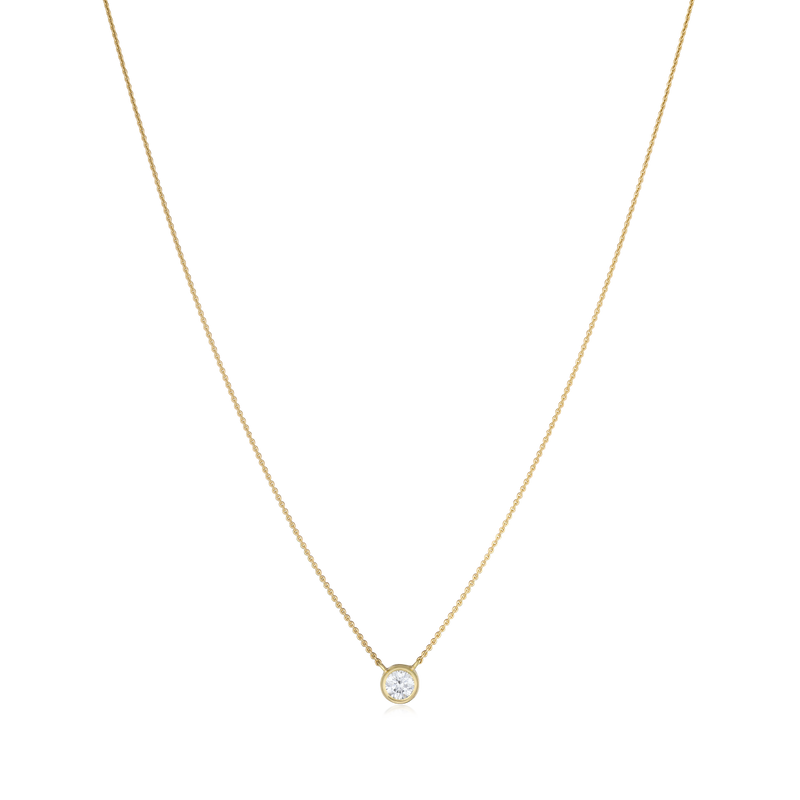 0.20ct Yellow Gold Spectacle Set Diamond Pendant