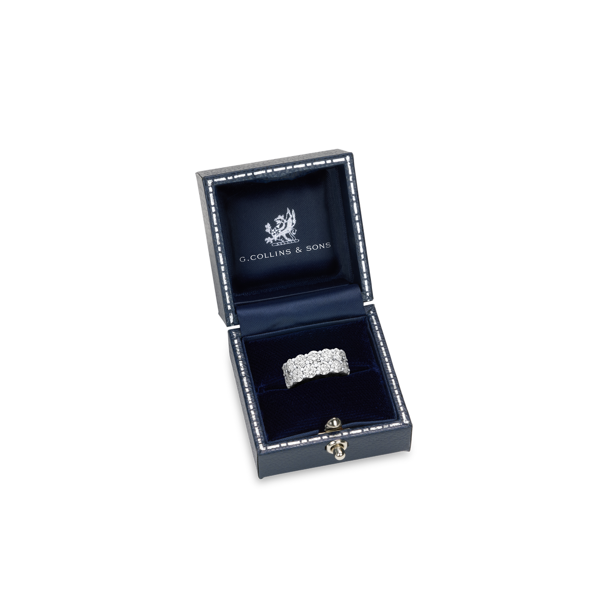 11.43ct Two Row Diamond Wave Ring