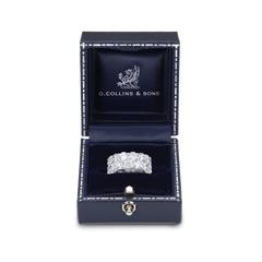 11.43cts Two Row Round Brilliant Cut Diamond Wave Ring