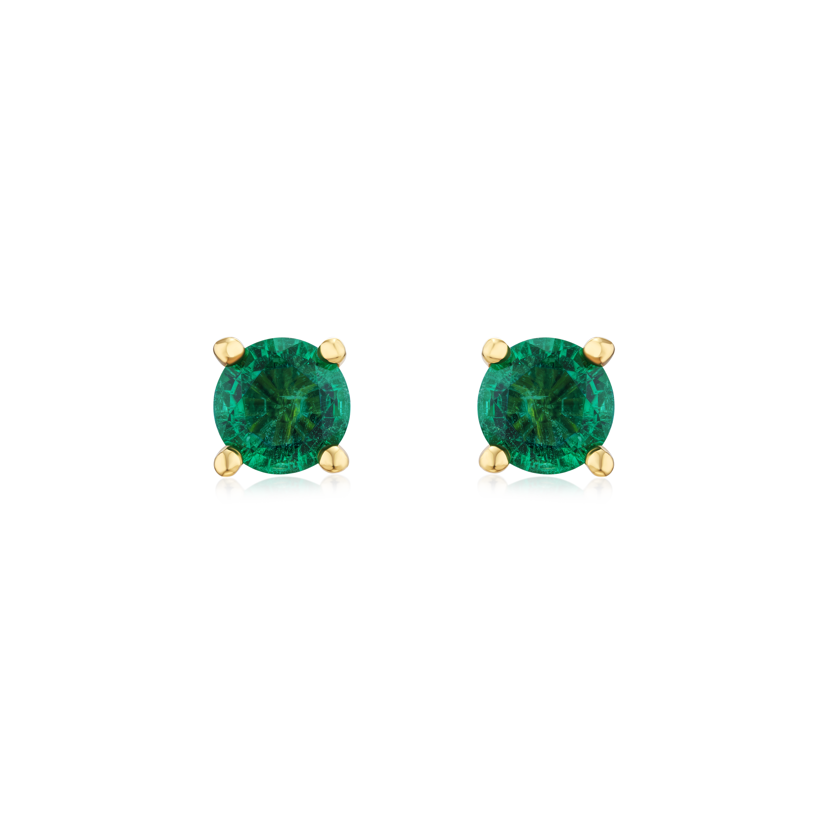 0.42ct Emerald Stud Earrings