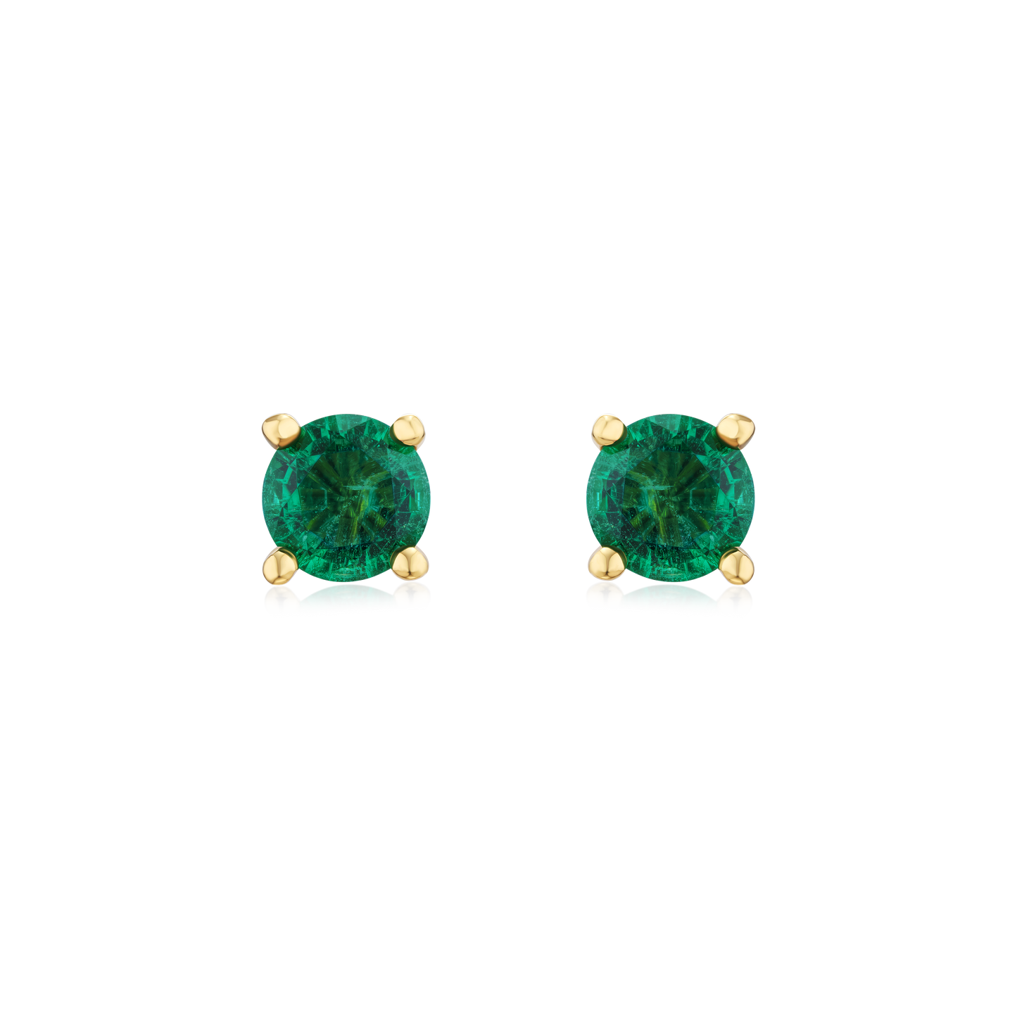 0.42ct Emerald Stud Earrings