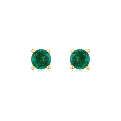 0.42ct Emerald Stud Earrings