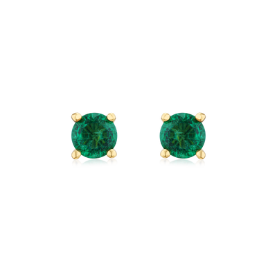 0.42ct Emerald Stud Earrings
