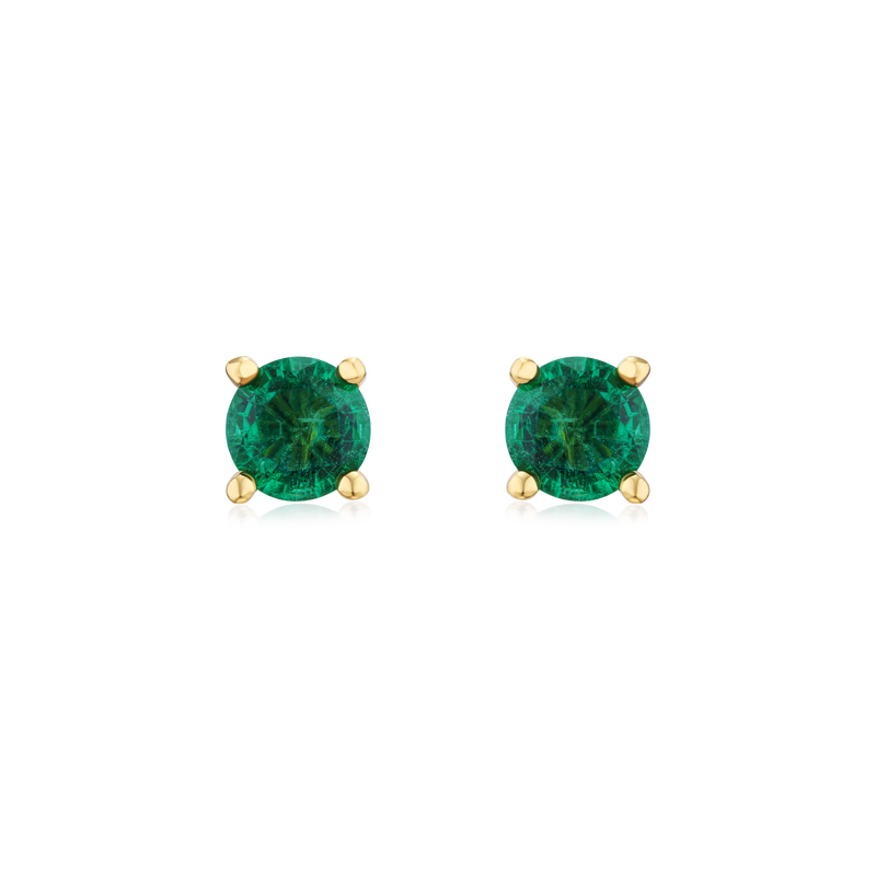 0.42ct Emerald Stud Earrings
