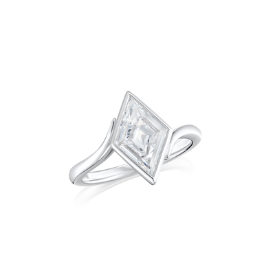 1.51cts Lozenge Cut Diamond Single Stone Ring