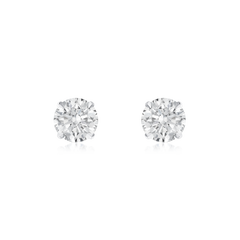 Round Brilliant Cut Diamond Superfine Stud Earrings 0.40/0.42cts