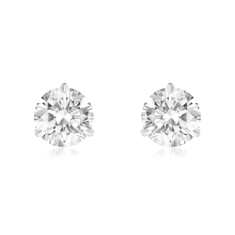 2.40cts Round Brilliant Cut Diamond Martini Set Stud Earrings