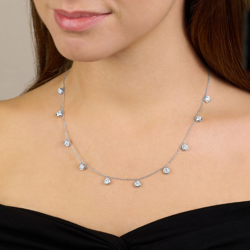 4.18cts Spectacle Set Diamond Necklet