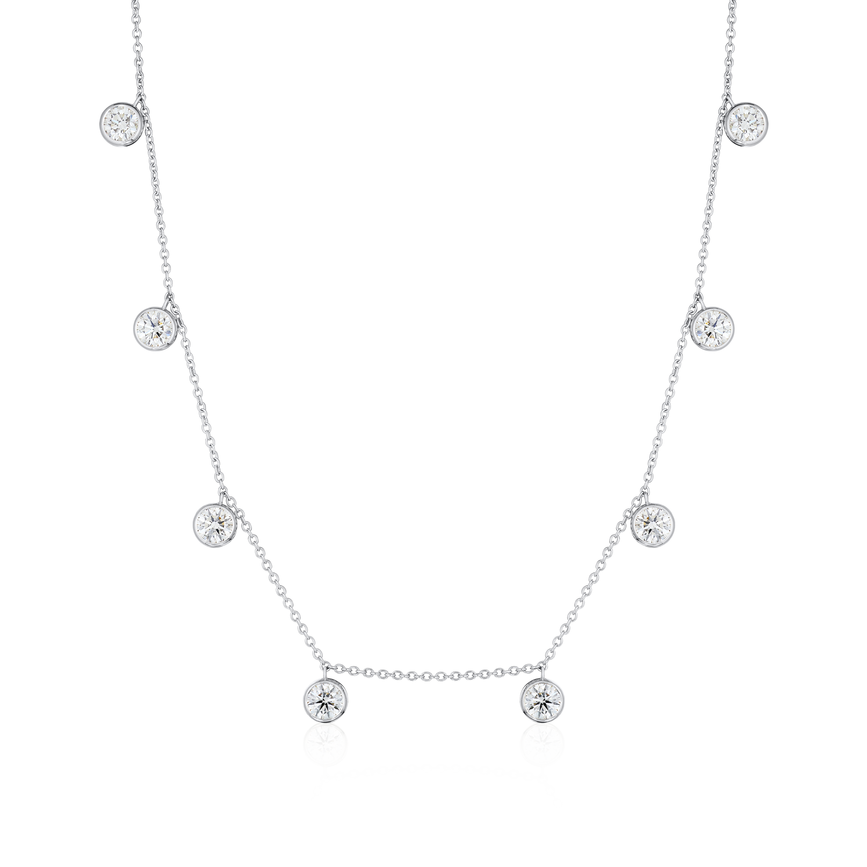 4.18cts Spectacle Set Diamond Necklet