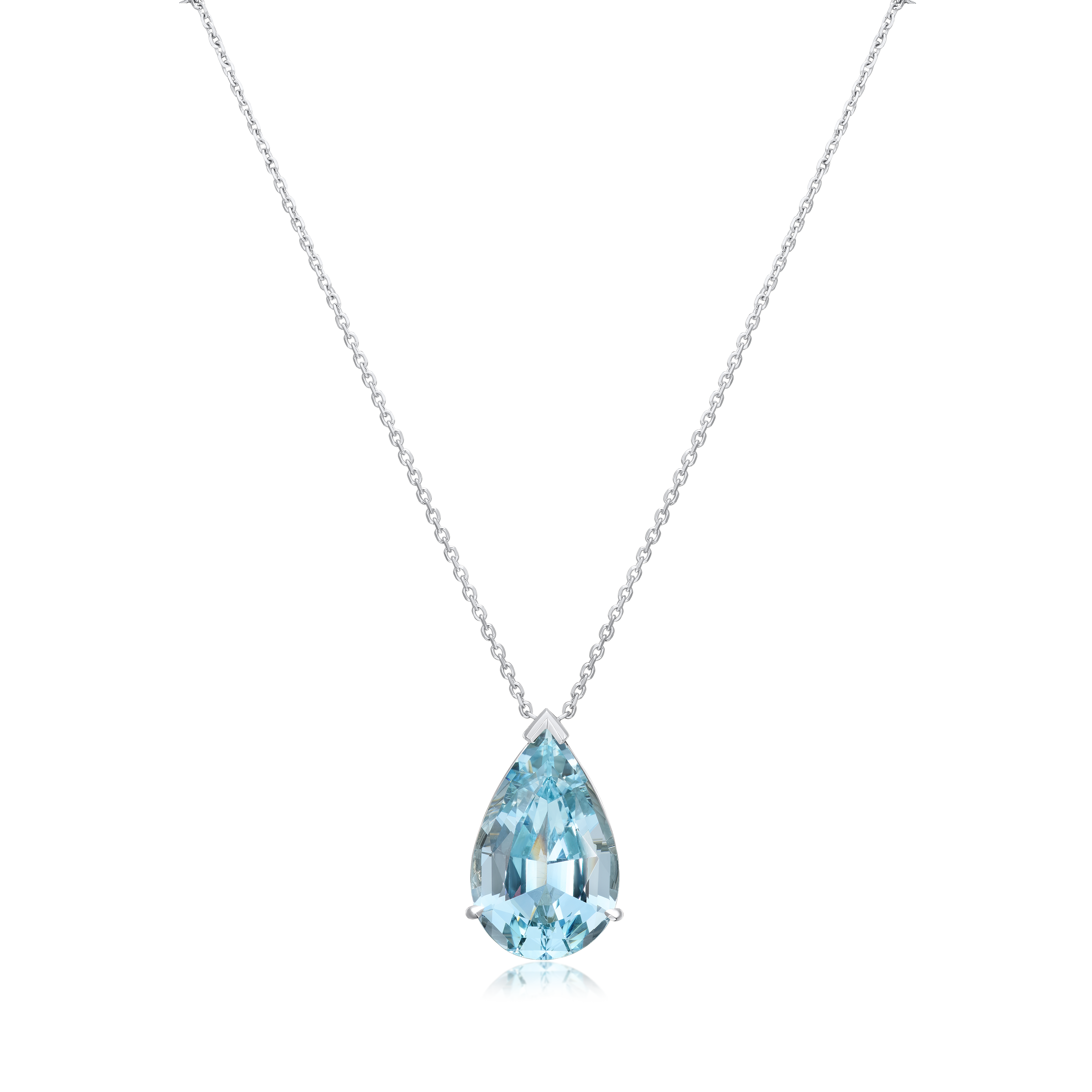 13.80cts Pear Shape Aquamarine Pendant