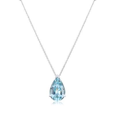 13.80cts Pear Shape Aquamarine Pendant