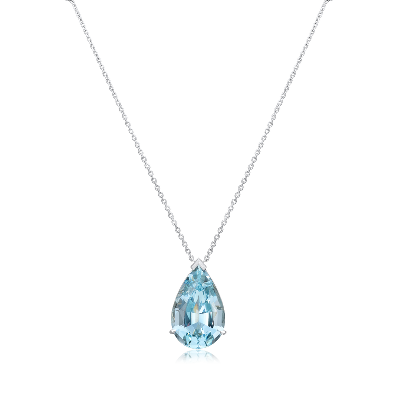 13.80cts Pear Shape Aquamarine Pendant