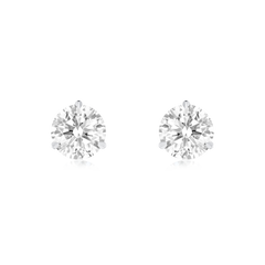 2.42cts Round Brilliant Cut Diamond Martini Set Stud Earrings