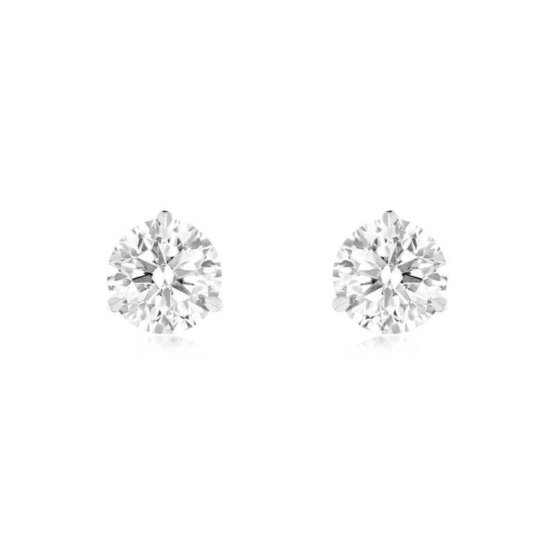 2.42cts Round Brilliant Cut Diamond Martini Set Stud Earrings