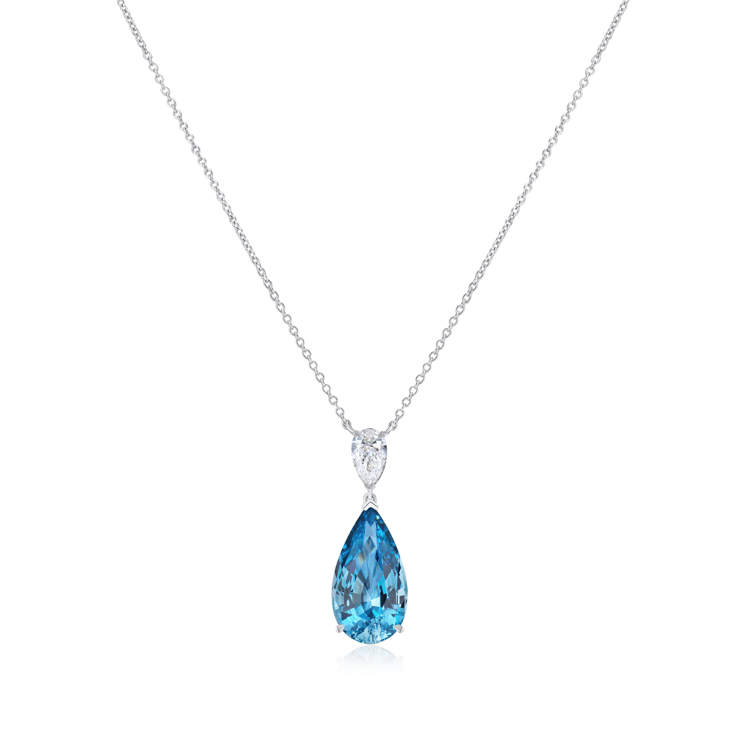 7.66ct Aquamarine and Diamond Pendant
