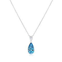 7.66ct Aquamarine and Diamond Pendant