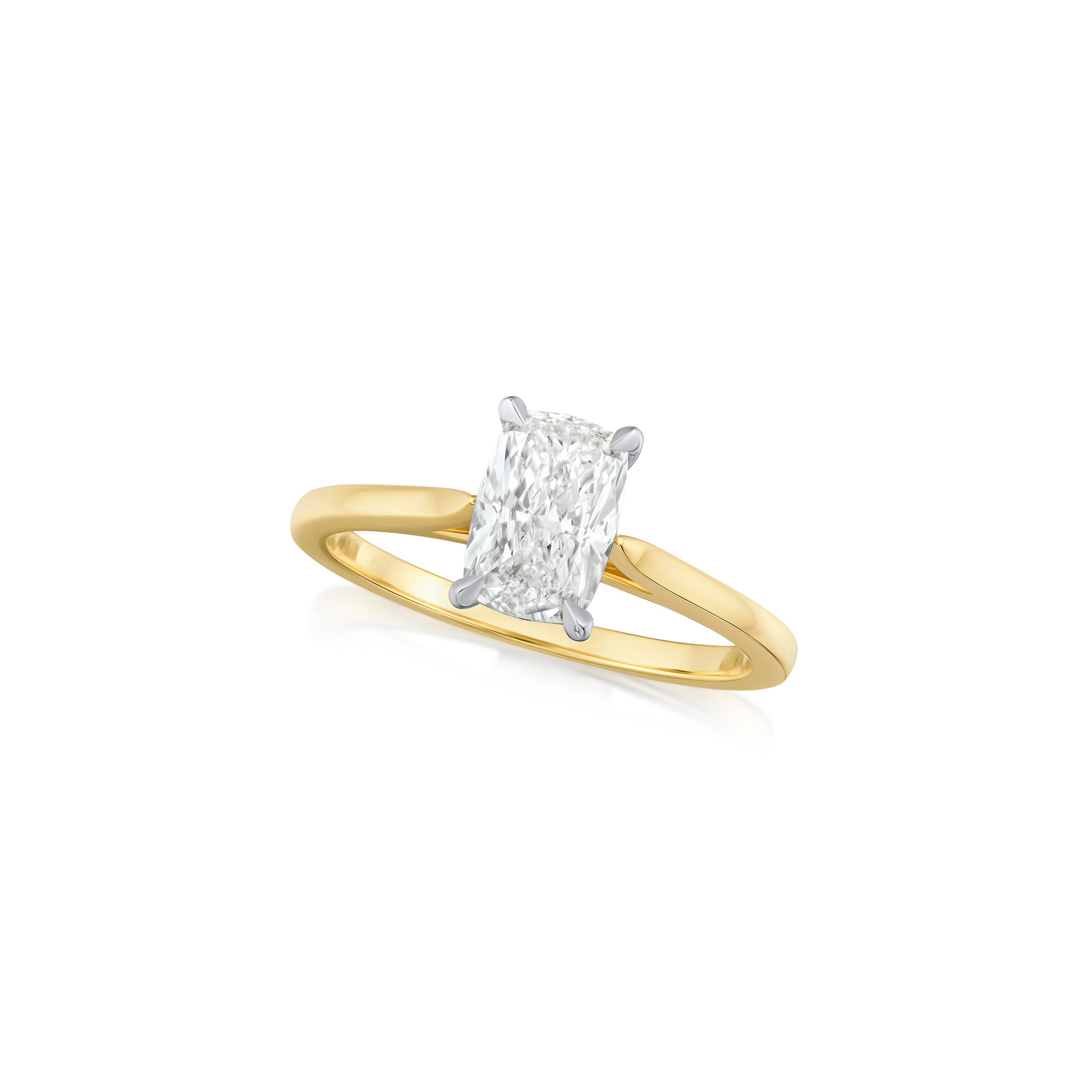 1.01cts Cushion Cut Diamond Solitaire Ring