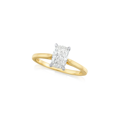 1.01cts Cushion Cut Diamond Solitaire Ring