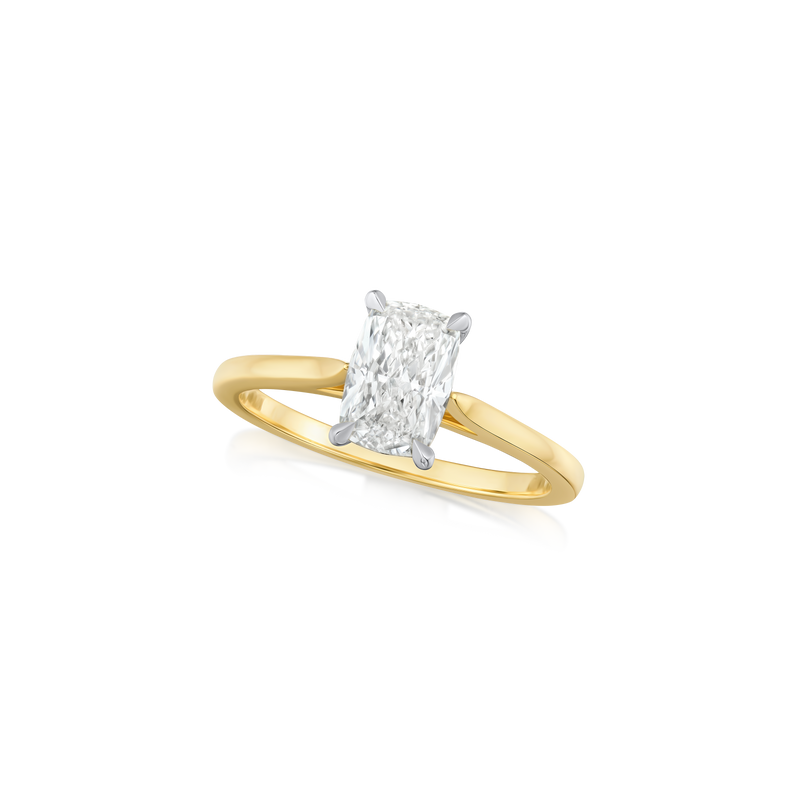 1.01cts Cushion Cut Diamond Solitaire Ring