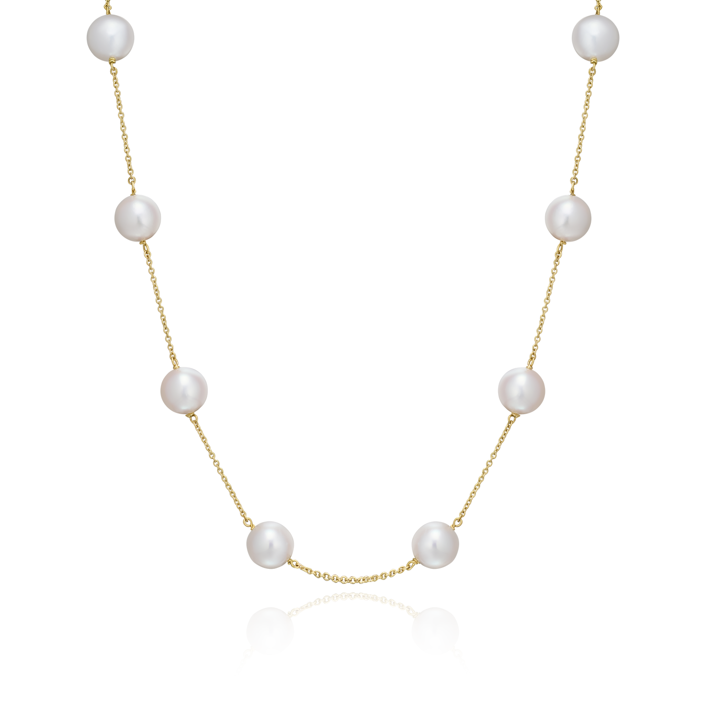 18ct Yellow Gold Pearl Necklace