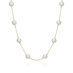 18ct Yellow Gold Pearl Necklace