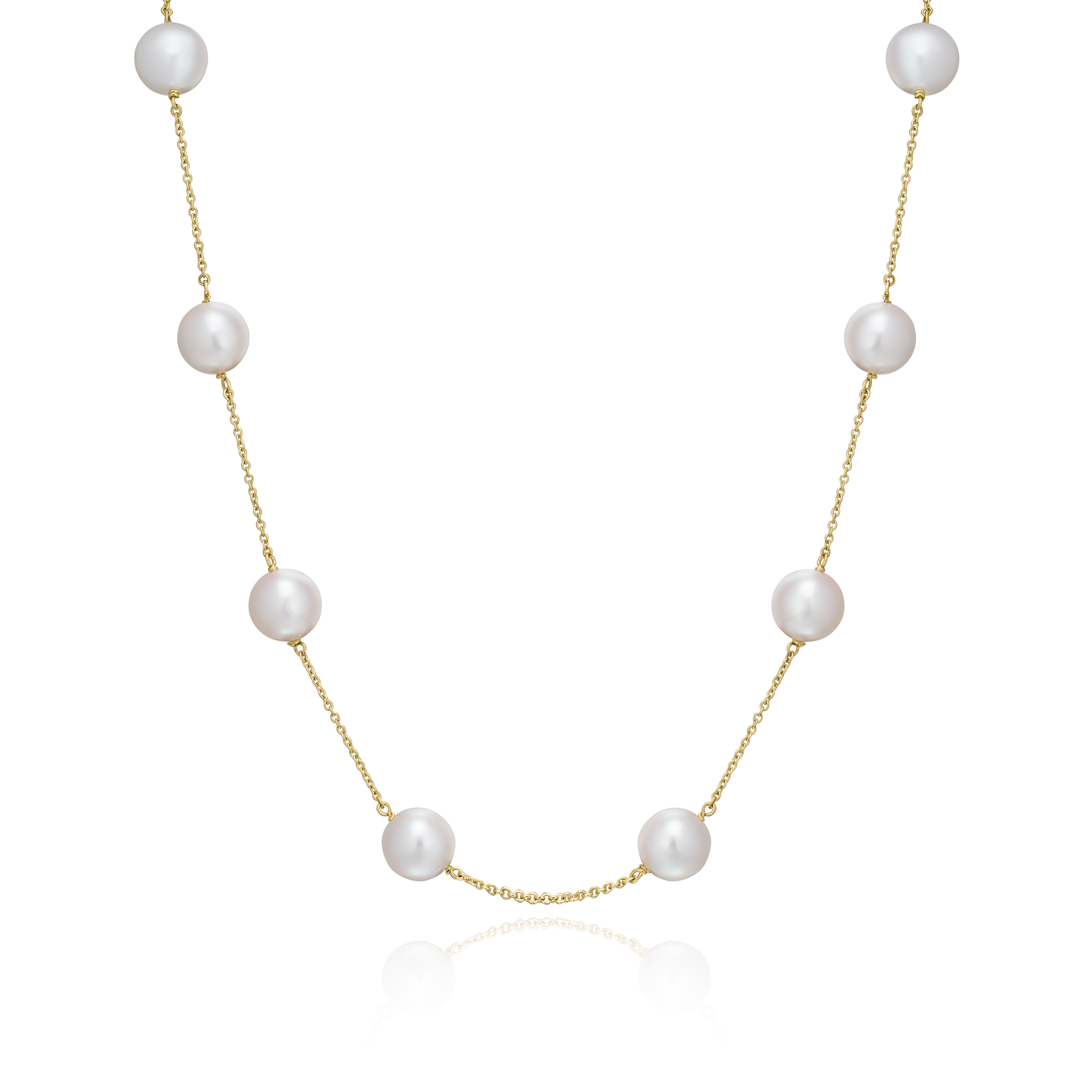 18ct Yellow Gold Pearl Necklace