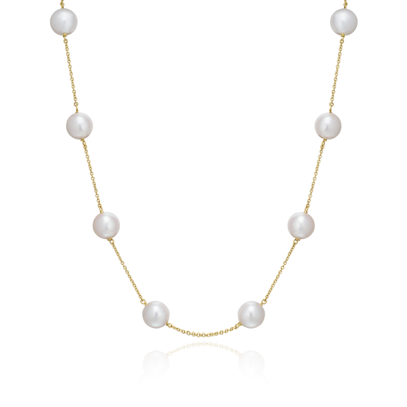 18ct Yellow Gold Pearl Necklace