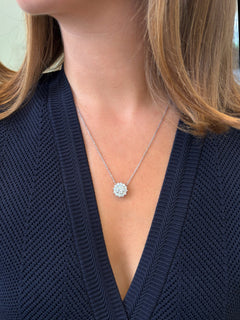 Round Brilliant Cut Diamond Ravello Cluster Pendant