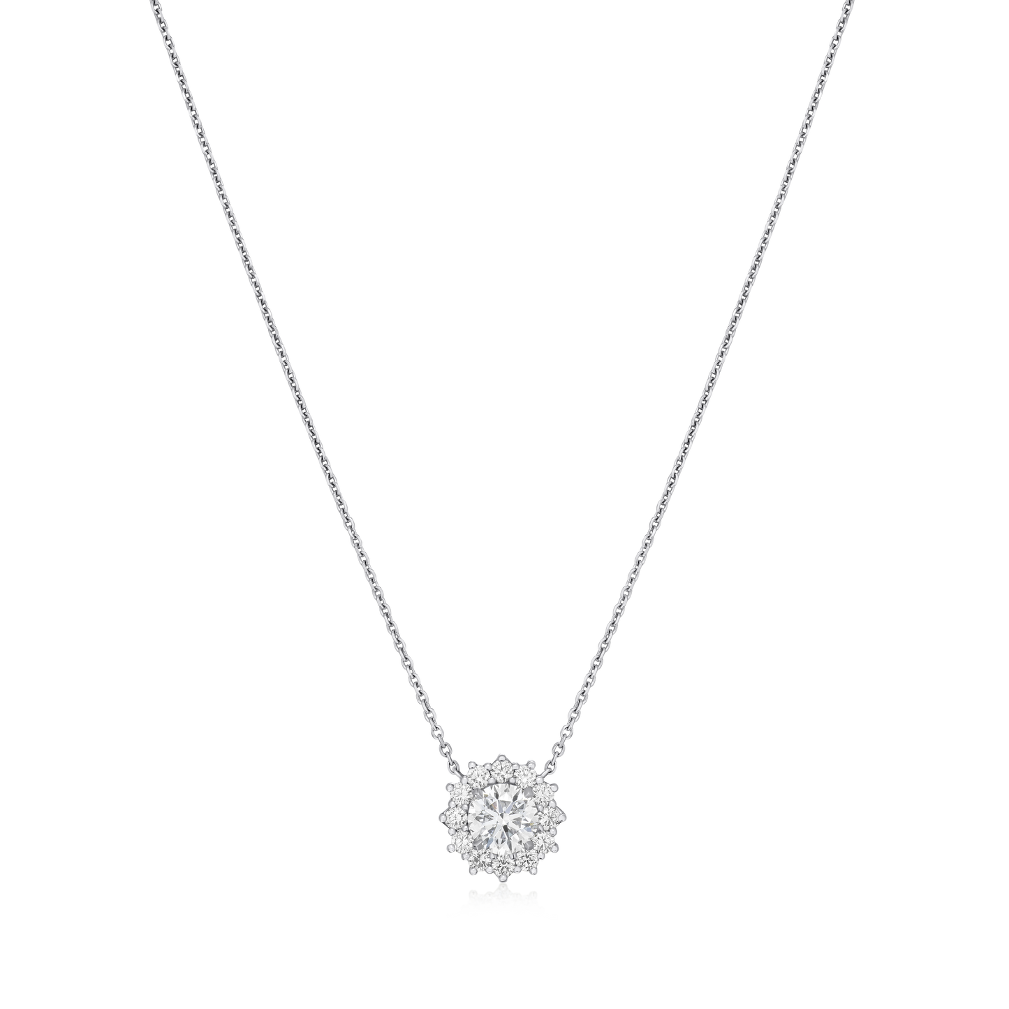 1.51cts Round Brilliant Cut Diamond Ravello Cluster Pendant