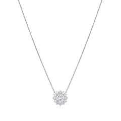 1.51cts Round Brilliant Cut Diamond Ravello Cluster Pendant