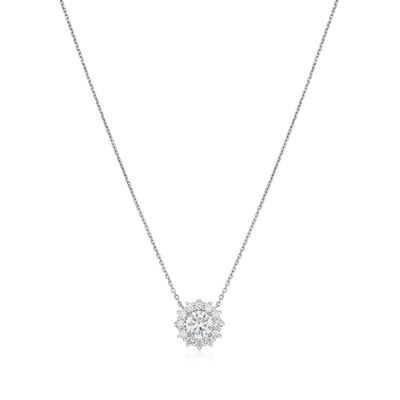 1.51cts Round Brilliant Cut Diamond Ravello Cluster Pendant