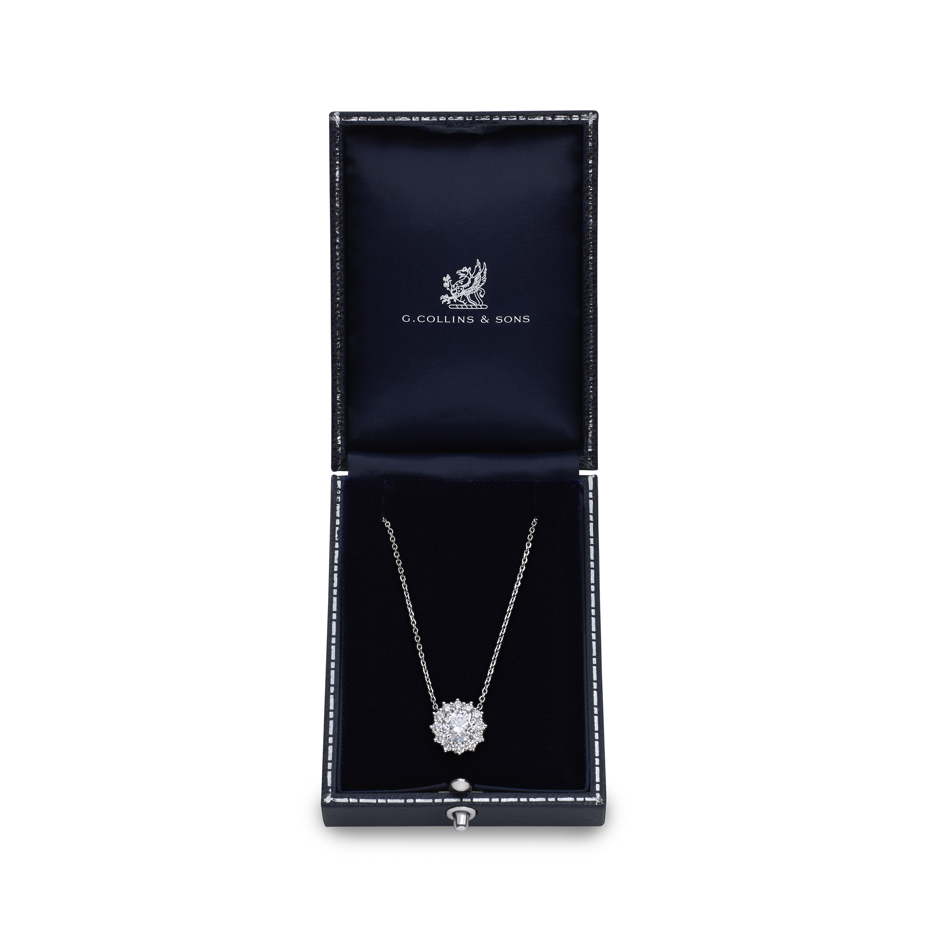 1.51cts Round Brilliant Cut Diamond Ravello Cluster Pendant