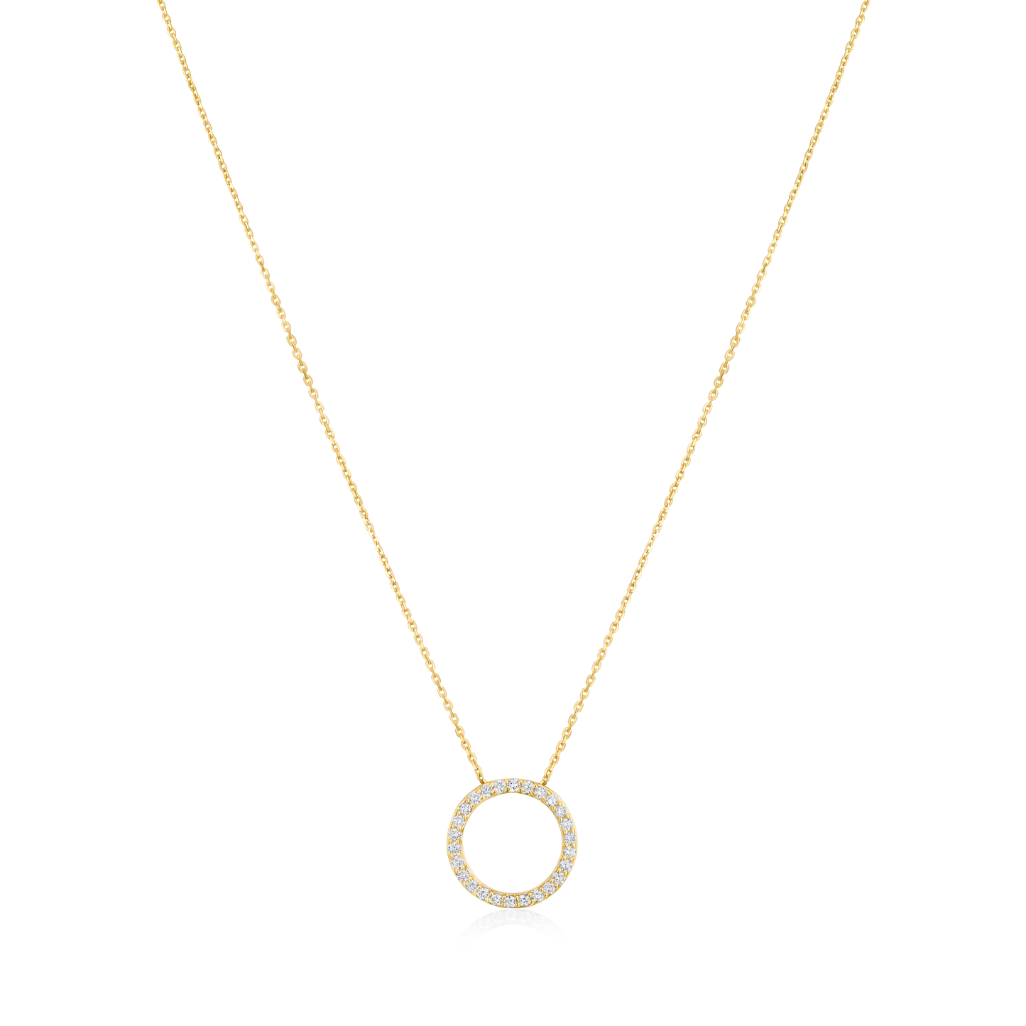 0.27ct Diamond Set Circle Pendant