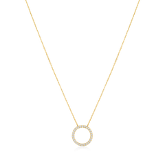 0.27ct Diamond Set Circle Pendant