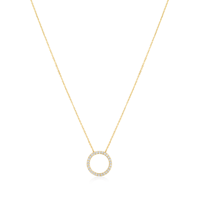 0.27ct Diamond Set Circle Pendant