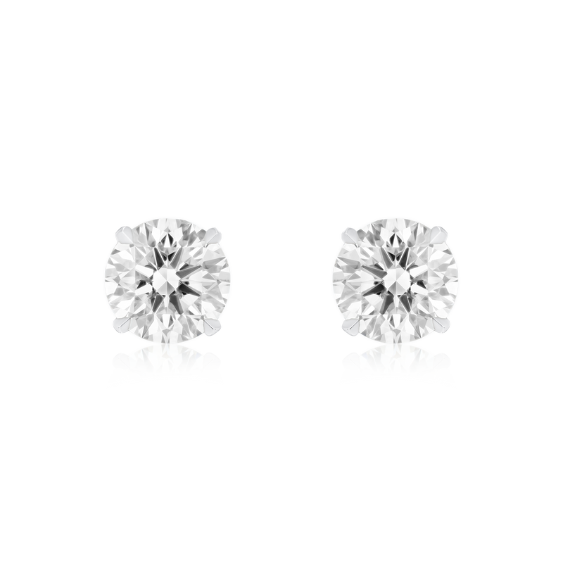 1.27cts Round Brilliant Cut Diamond Stud Earrings