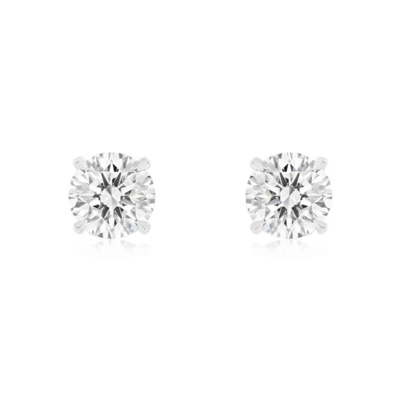 1.25cts Round Brilliant Cut Diamond Stud Earrings