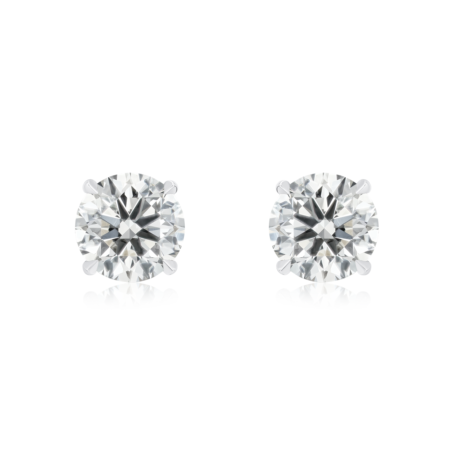 1.40cts Round Brilliant Cut Diamond Stud Earrings