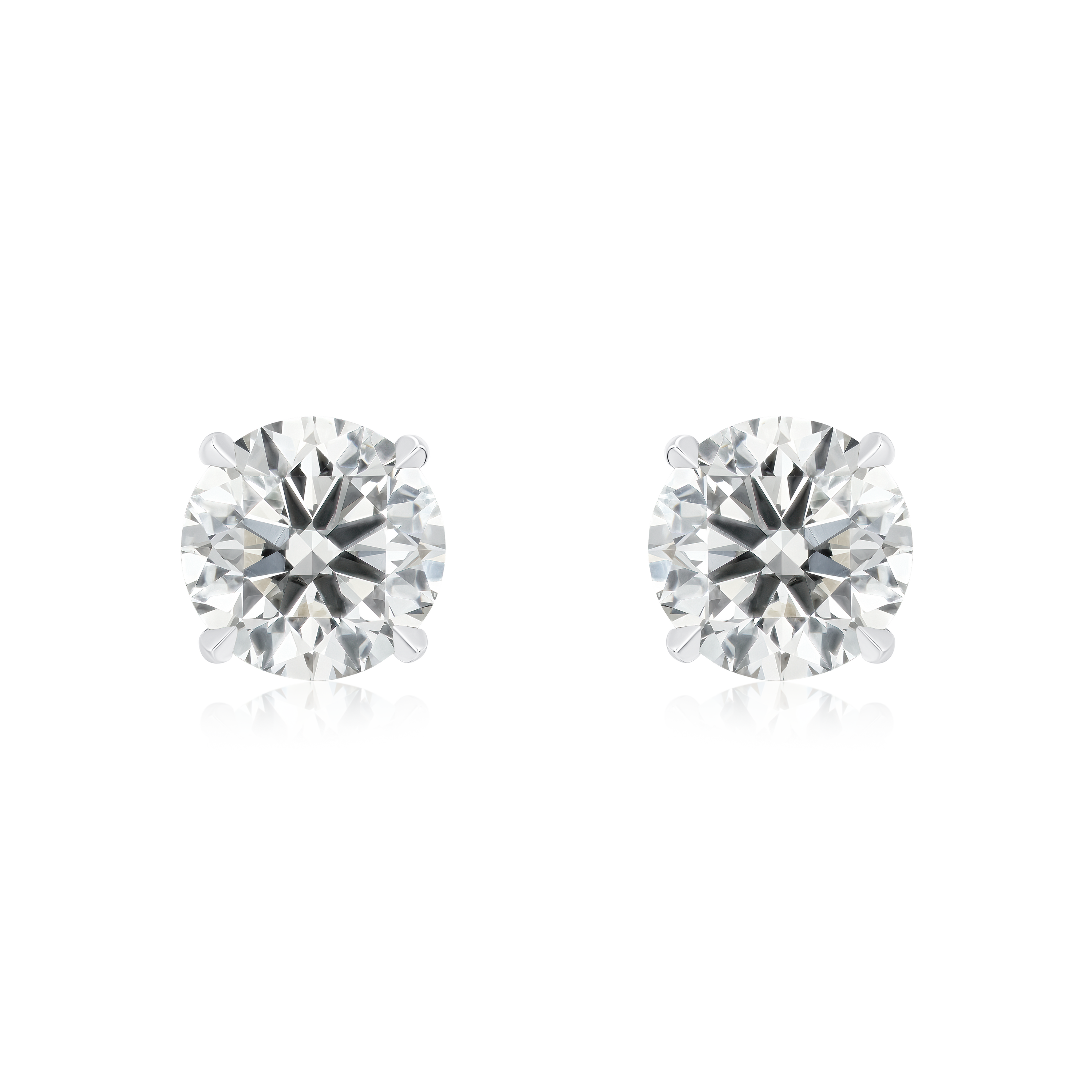 1.40cts Round Brilliant Cut Diamond Stud Earrings