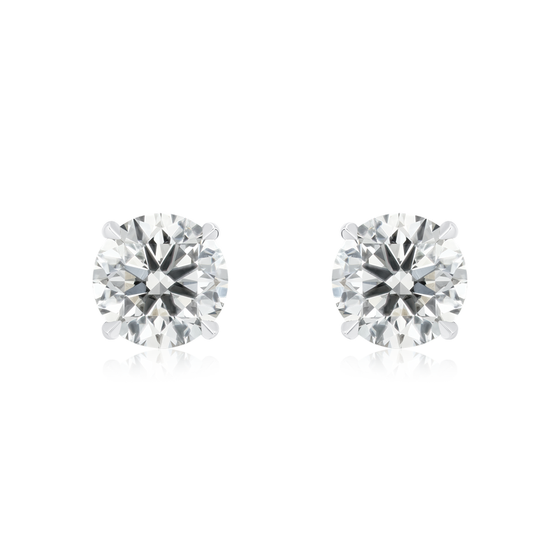 1.40cts Round Brilliant Cut Diamond Stud Earrings