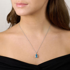 3.62cts Aquamarine and Diamond Pendant