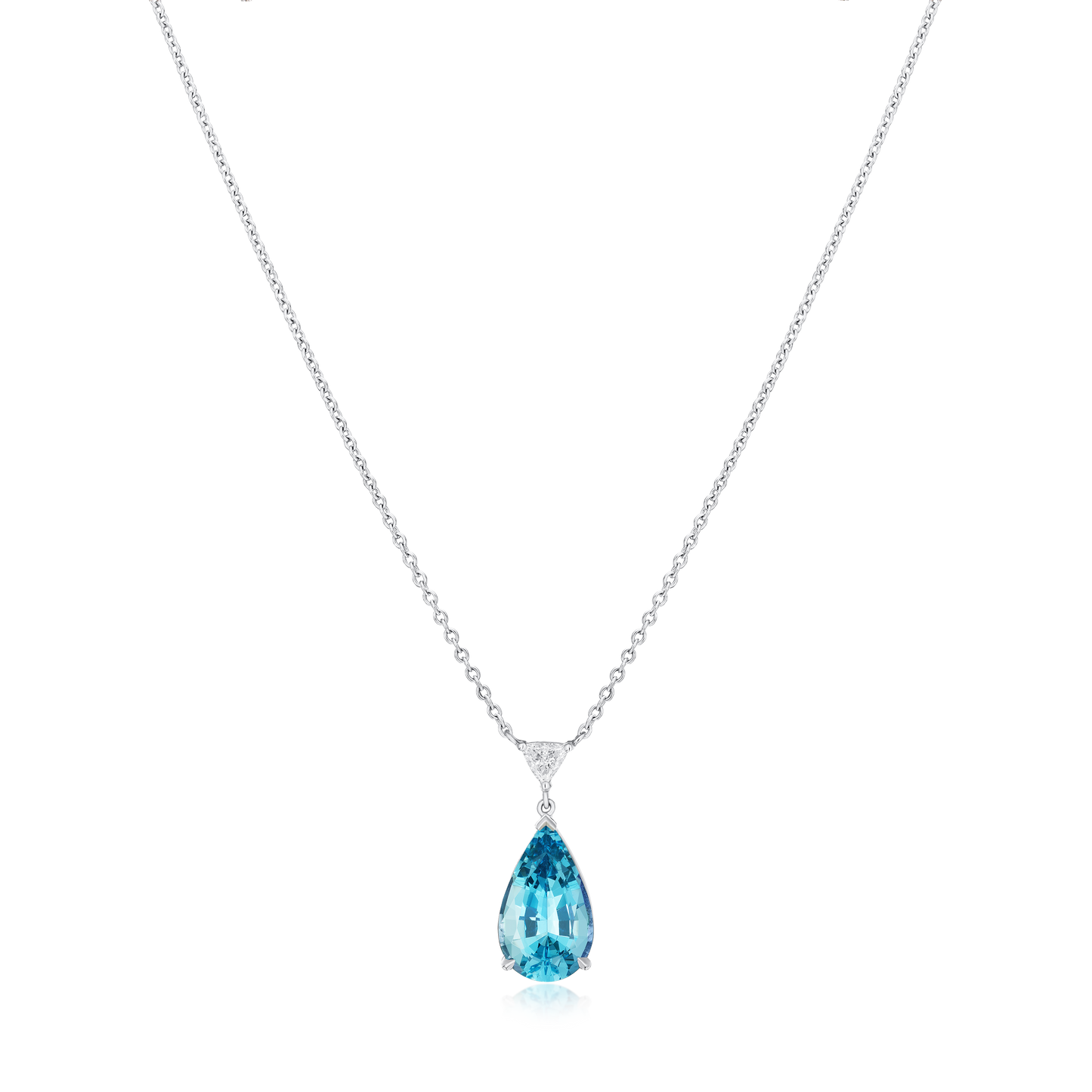 3.62cts Aquamarine and Diamond Pendant