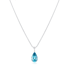 3.62cts Aquamarine and Diamond Pendant