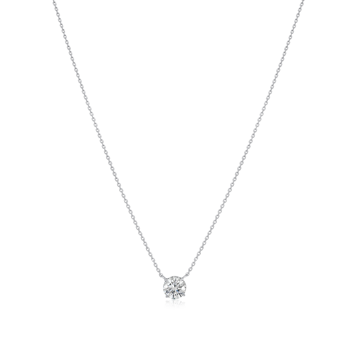1.01ct Round Brilliant Cut Diamond Solitaire Pendant