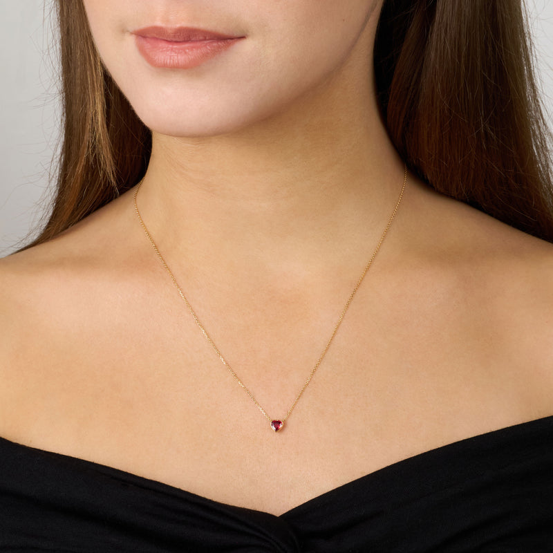 Heart Shape Ruby Pendant