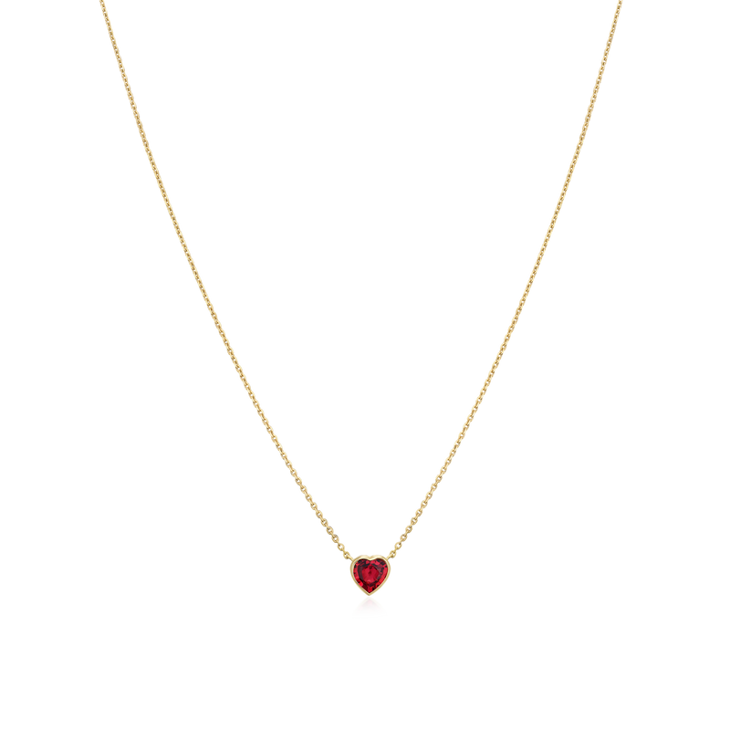 Heart Shape Ruby Pendant