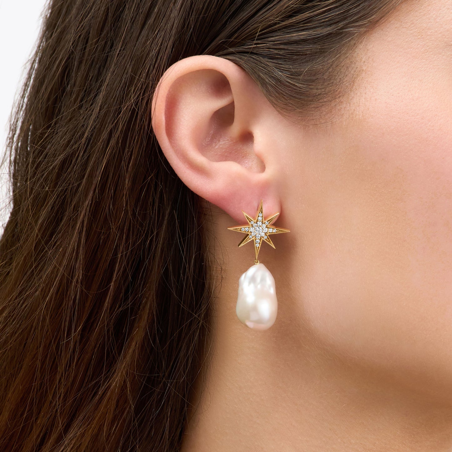 Sienna 18ct Rose Gold Pearl Drop Diamond Earrings